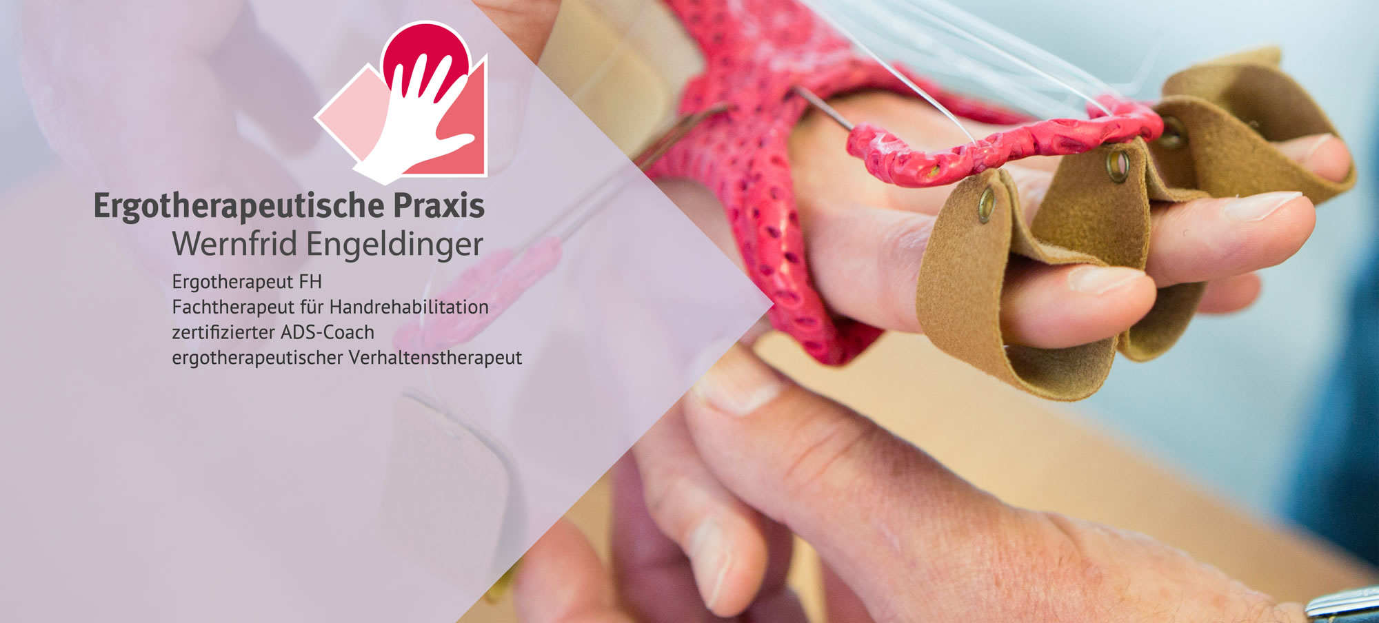 Ergotherapeutische Praxis Wernfrid Engeldinger, Ergotherapeut, FH Fachtherapeut für Handrehabilitation, zertifizierter ADS-Coach, ergotherapeutischer Verhaltenstherapeut